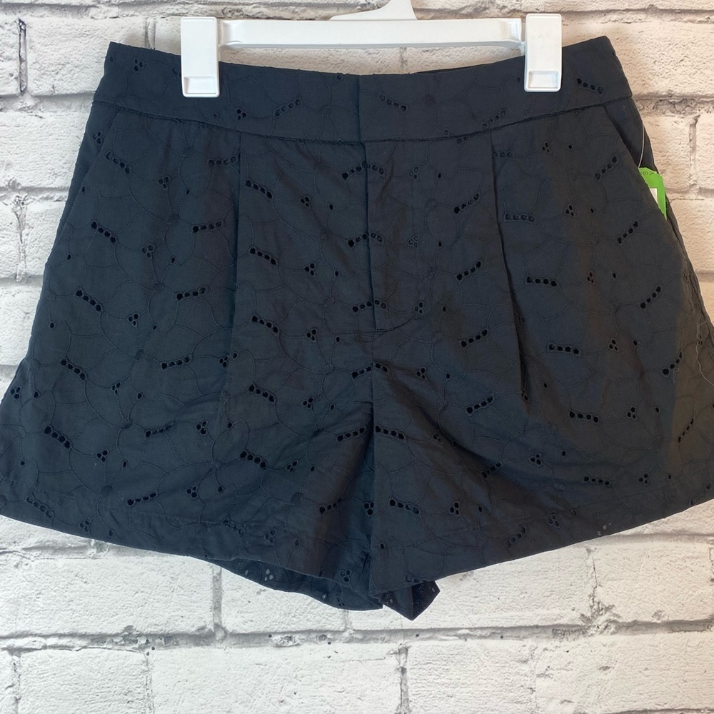 A New Day Black High Rise Eyelet Lace Shorts NWT
